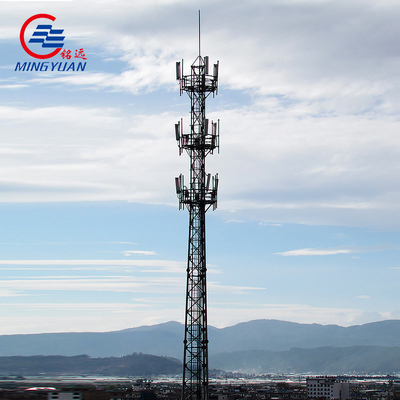 55 Meter Antenna Mast Tower 4 Leg Tubular Telecommunication Cell Tower