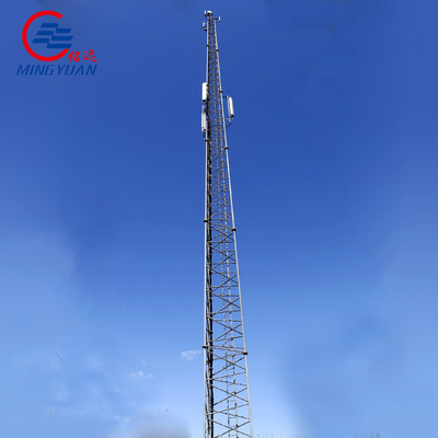 60m Telecommunication Monopole Tower Communication Guy Wire Tower