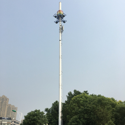 Q235b Gr65 Monopole Telecommunications Tower , Antenna Radio Communication Tower