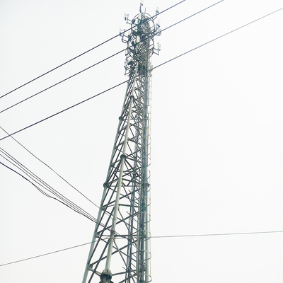 3 Legged Tubular Steel Tower Hot Dip , Galvanized Radio Transmission Towers