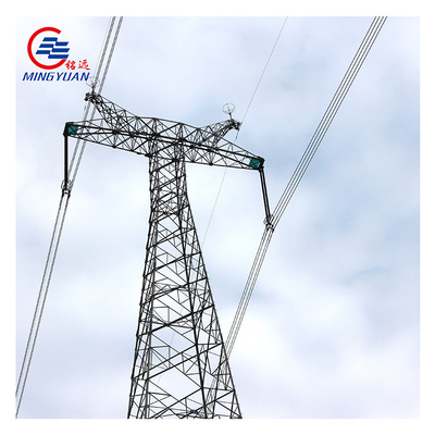 Q345b Galvanized High Voltage Power Tower Hot Dip Transmission Line