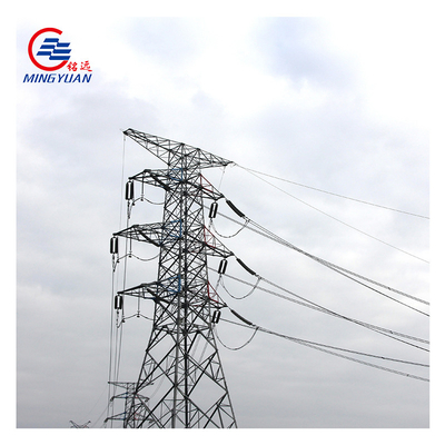 Pylon 4 Legged Power Transmission Line Tower Galvanized Electrical