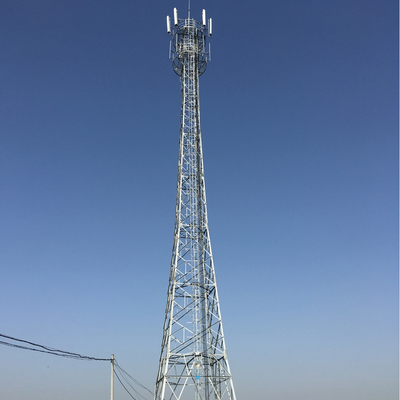 Galvanized Q355b Self Supporting Lattice Tower Mast For Telecommunication