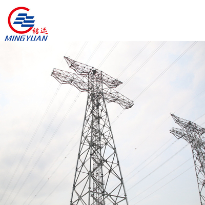 110kv 132kv Electric Transmission Tower Four Legged Lattice 15m