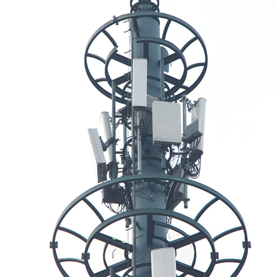 Gr65 Galvanized Monopole Cell Phone Tower ， Hot Dip Wifi Signal Tower