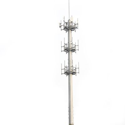 5-80m Monopole Telecommunications Tower Conical Cell Phone