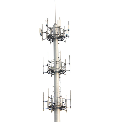 5-80m Monopole Telecommunications Tower Conical Cell Phone