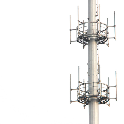 5-80m Monopole Telecommunications Tower Conical Cell Phone