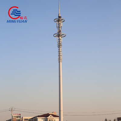 Galvanized Hot Dip Monopole Cell Tower Antenna Swaged Tubular Pole