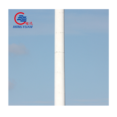 Round Monopole Telecommunications Tower Tapered Mast Galvanized With Working Platform