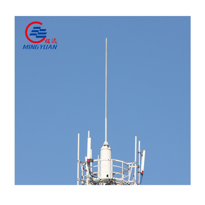 Round Monopole Telecommunications Tower Tapered Mast Galvanized With Working Platform