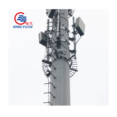Hot Dip Galvanized Hot Dip Antenna Wifi Tower Tapered Swaged Steel Tubular Pole