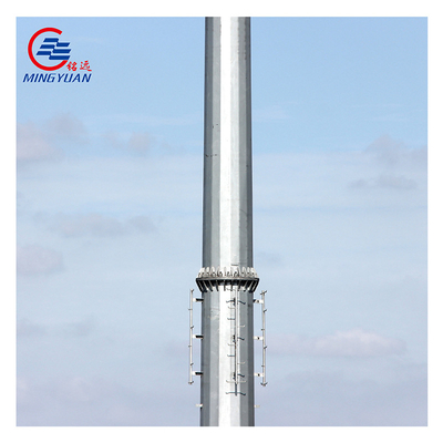 Hot Dip Galvanized Steel Utility Pole 220kV For Light Transmission Tubular