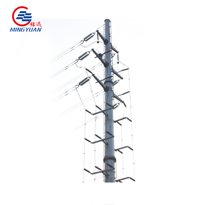 138kV Gantry steel poles Communication power transmission tower for electric transmission line