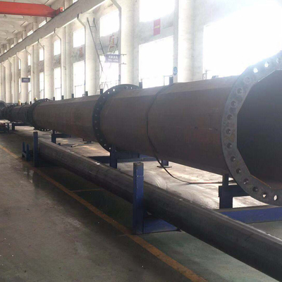 110kv Galvanized High Voltage Electric Pole Hexadecagon 9m Utility