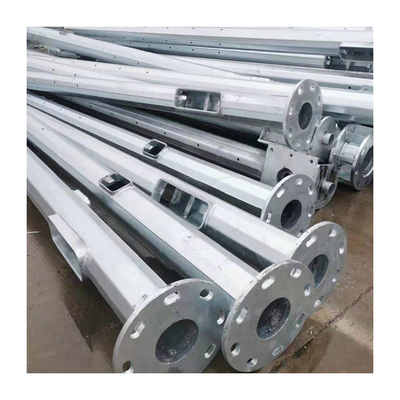 Octagonal Galvanized Outdoor Street Light Post Q235b Metal