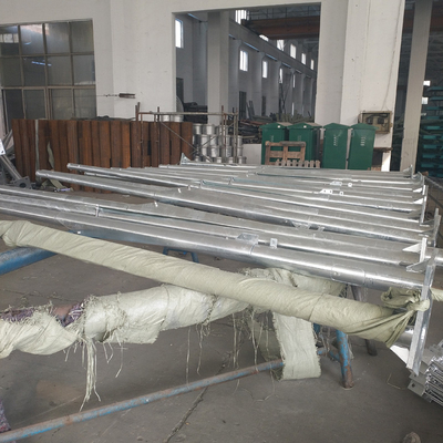 Hexagonal Q235b Galvanised Street Light Pole , Solar Highway Light Poles