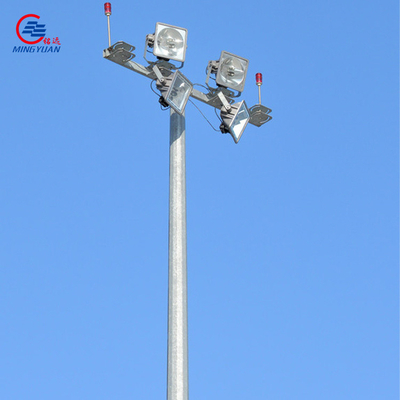 Q235b High Mast Light Pole 3-12m Tubular For Football Stadiums