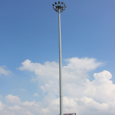 Galvanized High Mast Light Pole Hot Dipped 20ft Lamp Post On Street Q235b