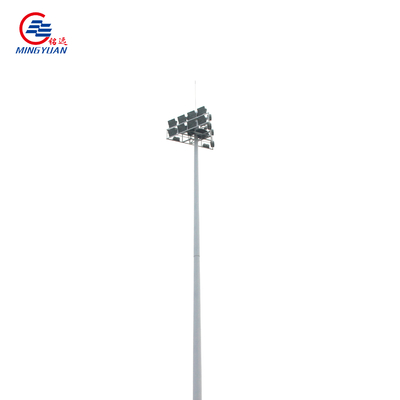 Conical Galvanized 25m High Mast Lighting Q235b For Sports Field