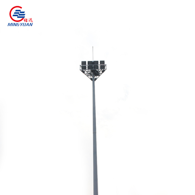 Conical Galvanized 25m High Mast Lighting Q235b For Sports Field