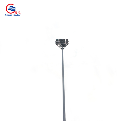 Conical Galvanized 25m High Mast Lighting Q235b For Sports Field