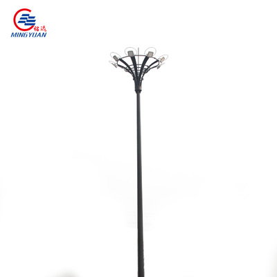 15-55m High Mast Solar Street Light Q235b Galvanized Pole With Automatic Lifting System