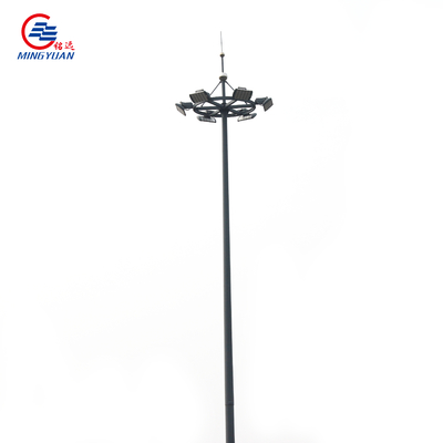 45m Galvanized High Mast Lamp Pole 15m Cast Iron Street Lamp Post