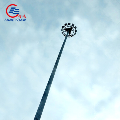 Stadium 15m High Mast Street Light 25m Galvanised Pole Tubular