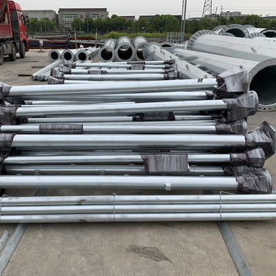 18m Antenna Tubular Steel Tower Galvanized Self Supporting Mast