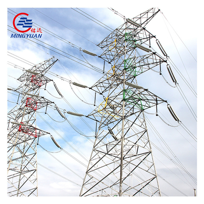 Hot Dip Galvanized Power Transmission Line Equipment Electric Transmission Tower Steel Lattice Tower
