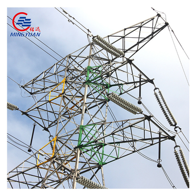Hot Dip Galvanized Power Transmission Line Equipment Electric Transmission Tower Steel Lattice Tower