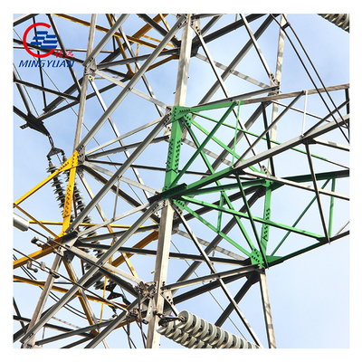 Hot Dip Galvanized Power Transmission Line Equipment Electric Transmission Tower Steel Lattice Tower