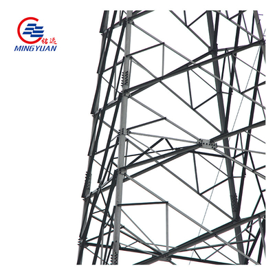 Q345b Galvanized High Voltage Power Tower Hot Dip Transmission Line