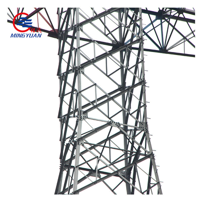 Q345b Galvanized High Voltage Power Tower Hot Dip Transmission Line