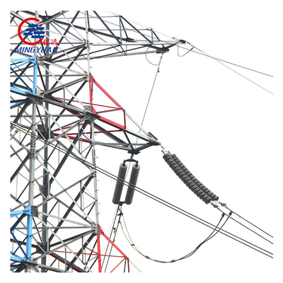 Pylon 4 Legged Power Transmission Line Tower Galvanized Electrical