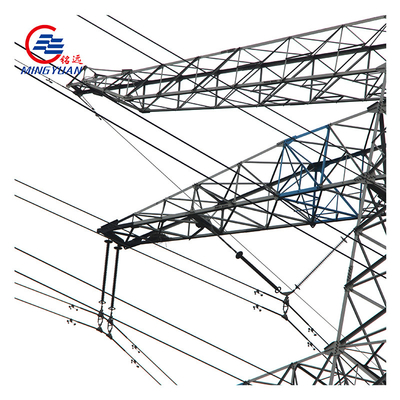 Galvanised Q345B Electric Transmission Tower , 10m Transmission Lattice Tower