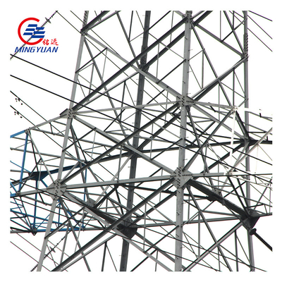 Galvanised Q345B Electric Transmission Tower , 10m Transmission Lattice Tower