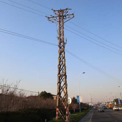 Q355B steel power tower double circuit transmission line distribution electric tower