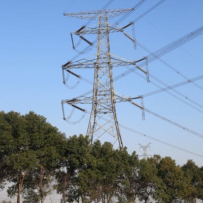 Galvanized Q235b Electric Tower Power Lines High Voltage Angular Tower