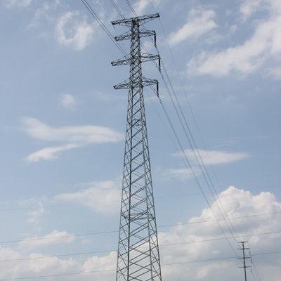 Q345b 4 Leg Electric Power Transmission Towers , Angle Galvanized Steel Tower