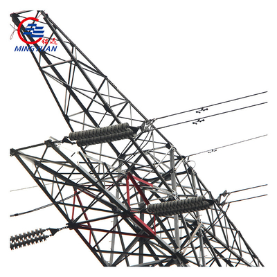 Hot dip galvanized Q355B electric power transmission tower steel lattice tower