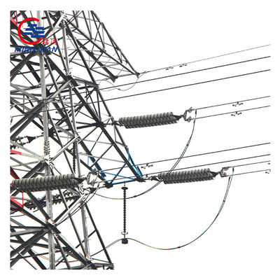 Pylon Electric Transmission Tower Double Circuit Q345b 4 Legged