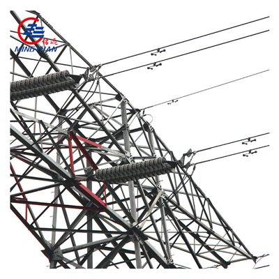 Pylon Electric Transmission Tower Double Circuit Q345b 4 Legged