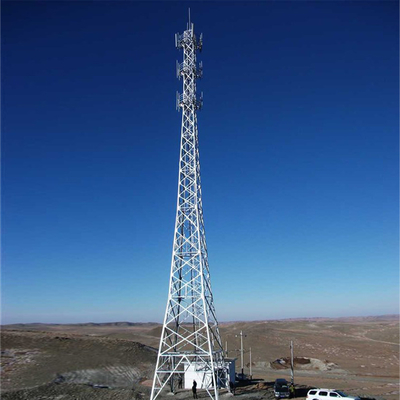 Galvanized Q355b Self Supporting Lattice Tower Mast For Telecommunication