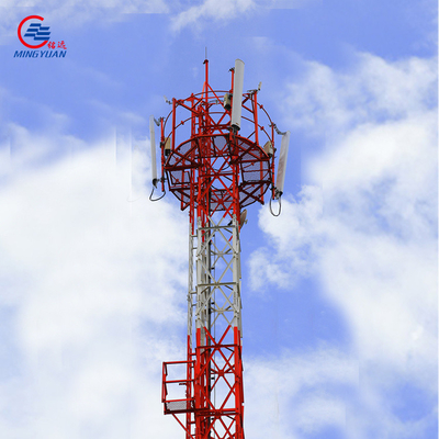 20m Q355b Lattice Transmission Tower , 4 Legged Microwave Radio Tower