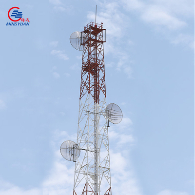 Q345b Galvanised Lattice Steel Tower , Antenna Four Legged Tower