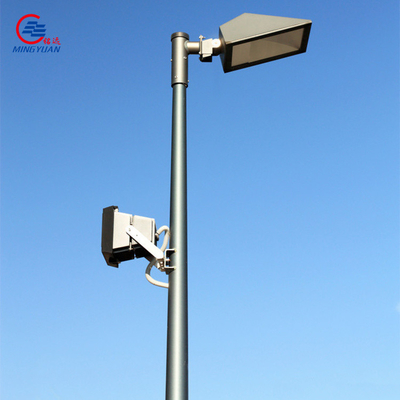 Galvanized CCTV Steel Pole Hot Dip 4M 6M Security Camera Light Post