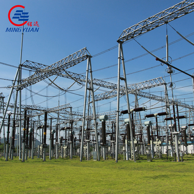 35kv 66kv Gantry Structure Substation Steel Railway Transmission System