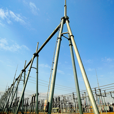 Gantry Q235b Substation Structure Of Electric Power System Galvanized Q335b